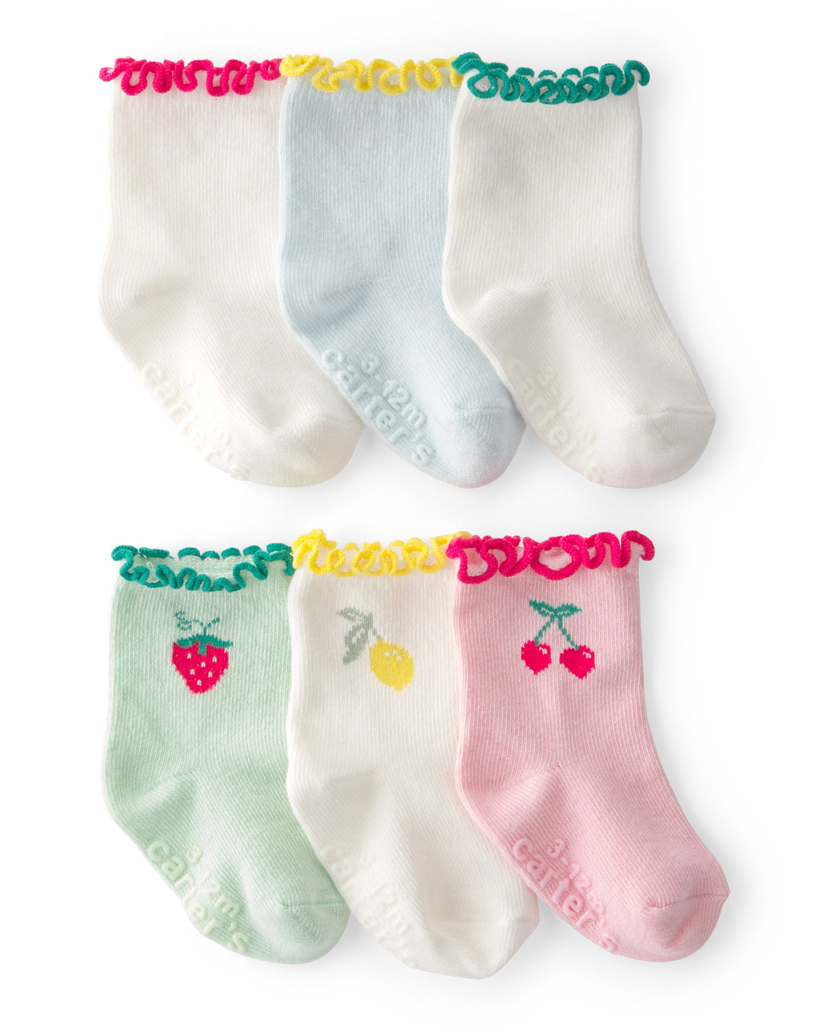 Paquete de 6 Calcetines Altos de Frutas