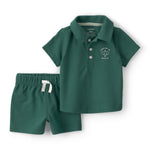 Conjunto de 2 piezas camisa y shorts - Verde