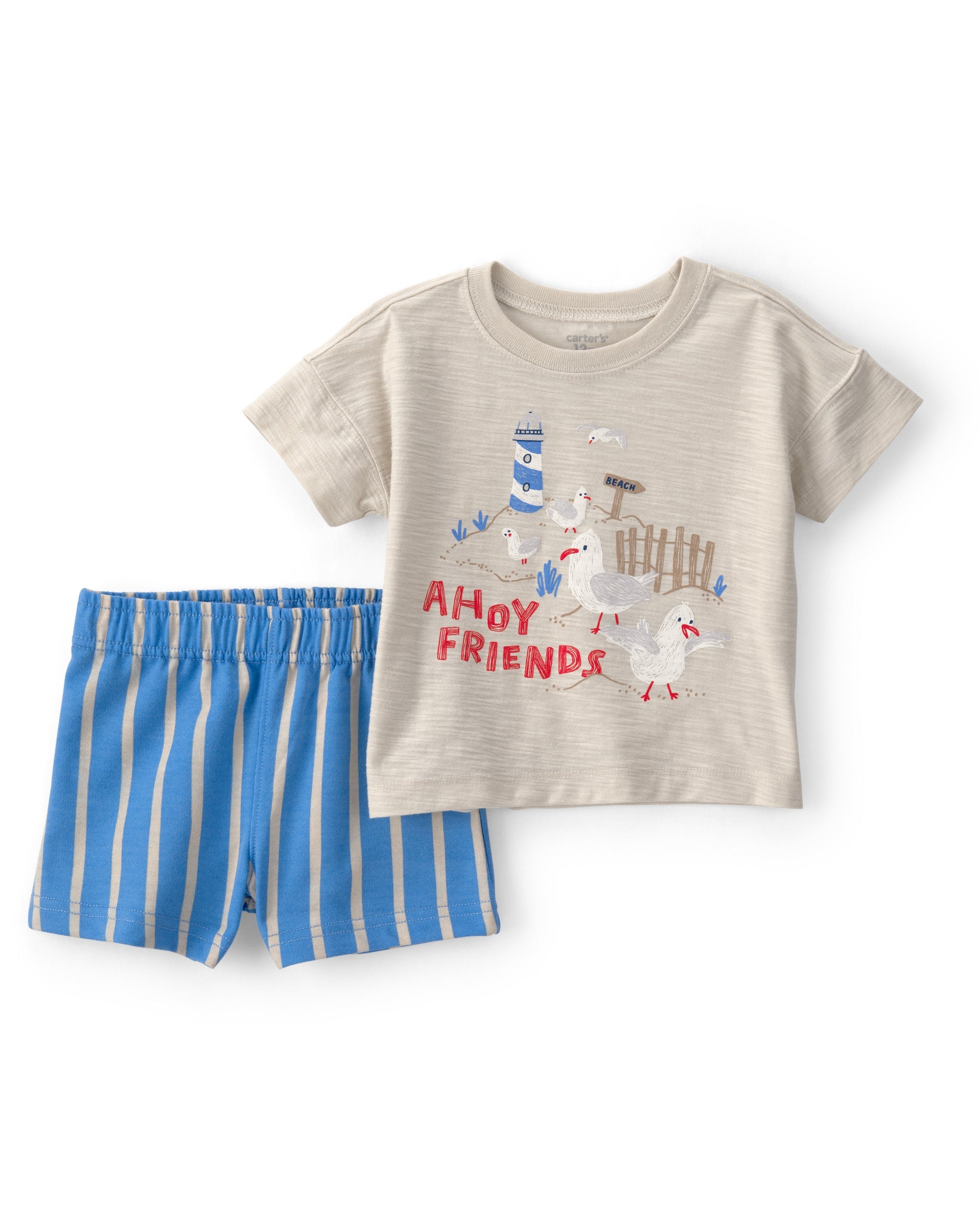 Conjunto De 2 Piezas De Playera - Gaviota