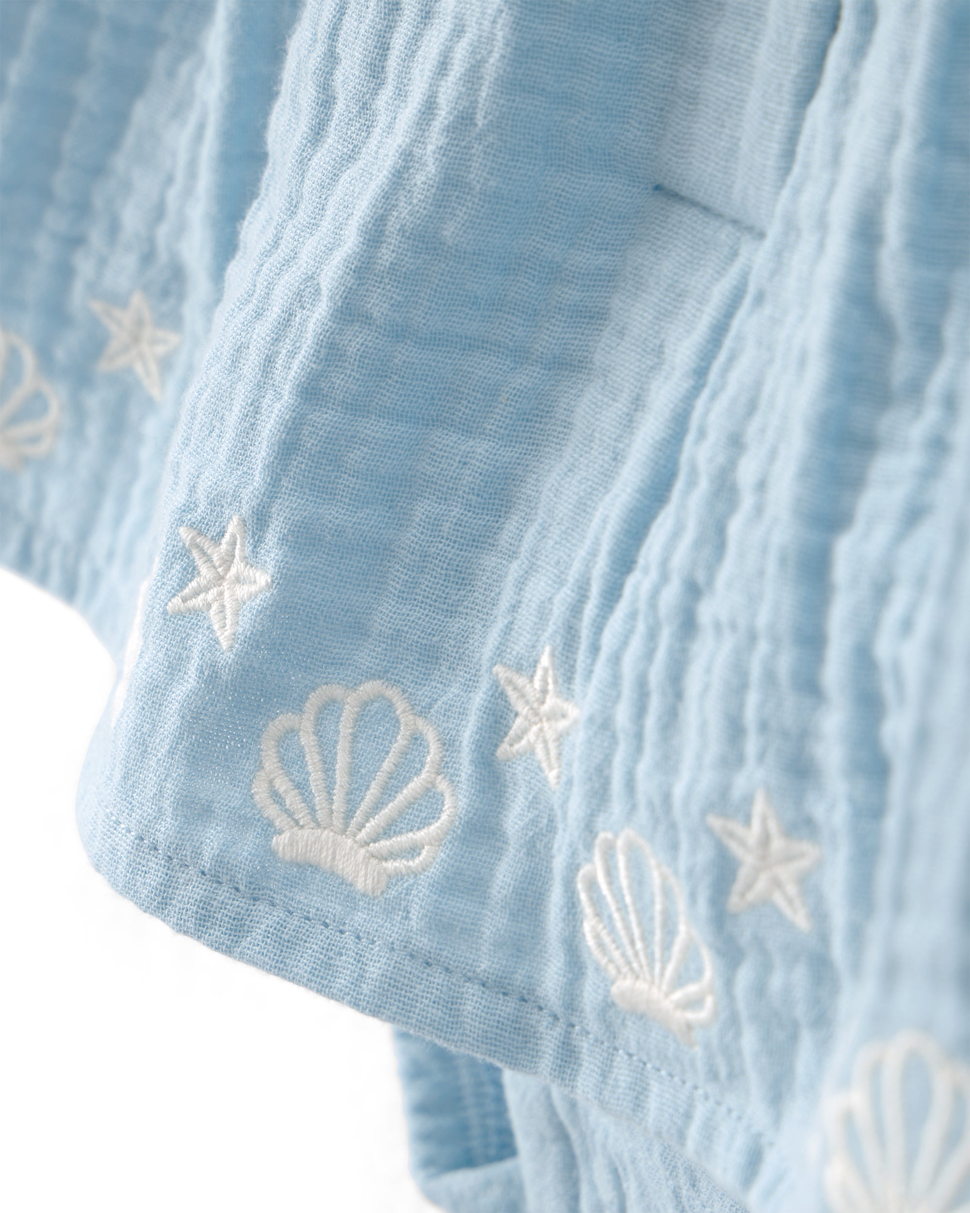 Vestido Pañalero - Bordado - Conchitas De Mar