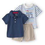 Conjunto De 3 Piezas - Playera y Short - Mar