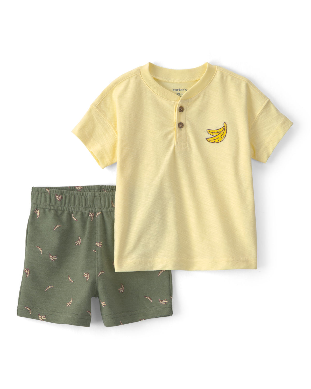 Conjunto De 2 Piezas De Playera Con Plátanos Y Short - Multi