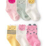 6 Pares De Calcetines Con Diseño De Animales Y Flores - Multi