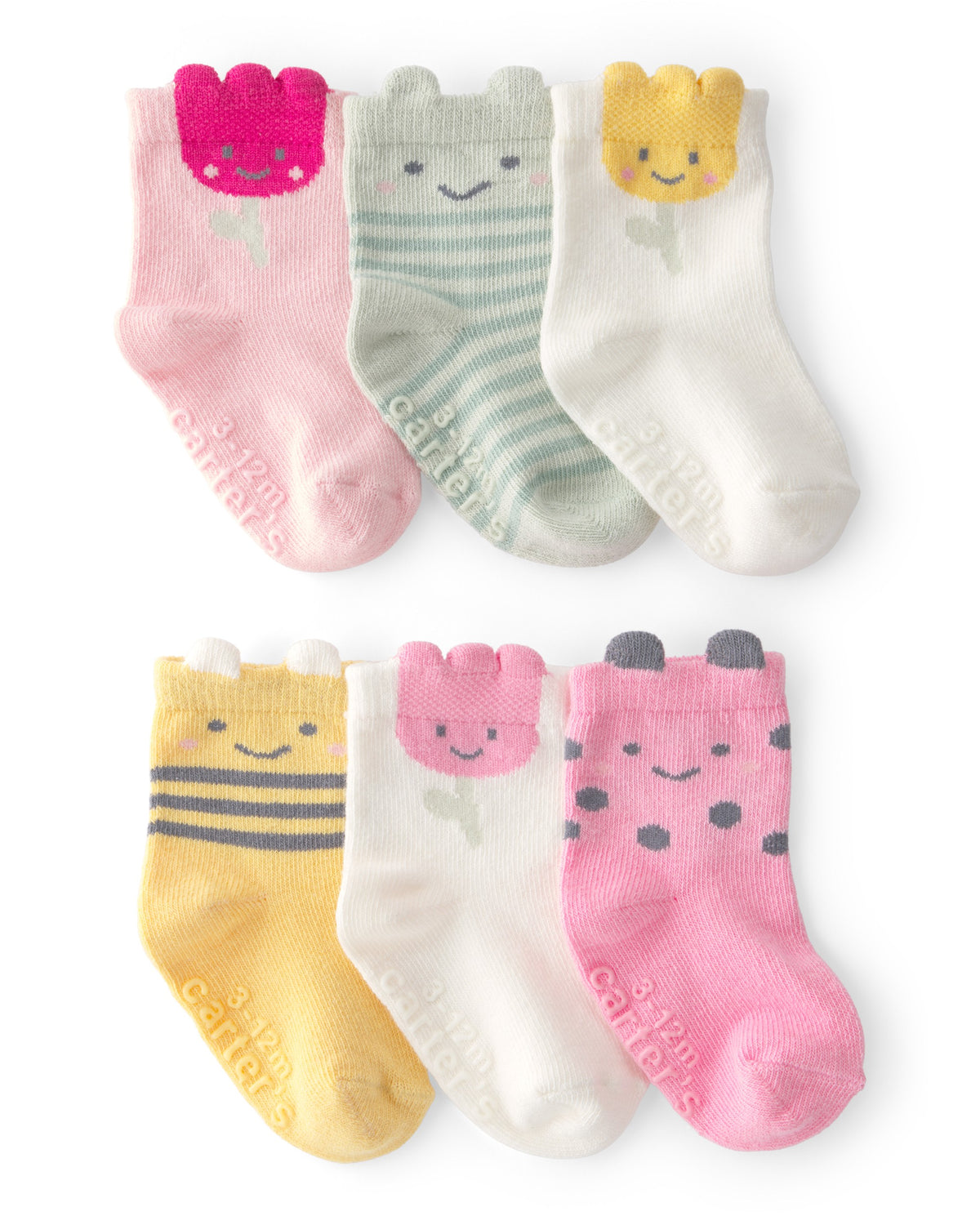 6 Pares De Calcetines Con Diseño De Animales Y Flores - Multi