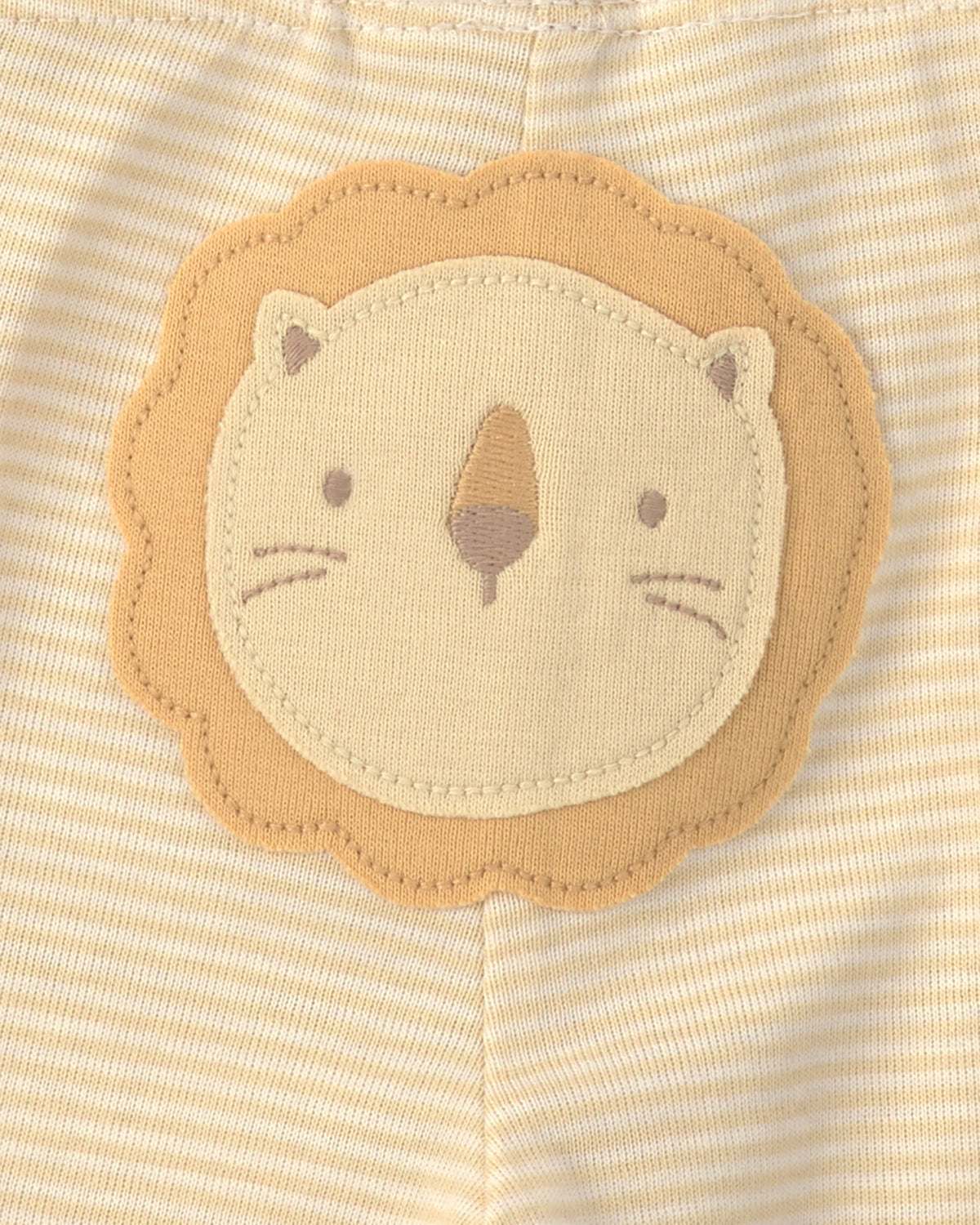 Conjunto de 3 piezas con pañaleros y pantalón de león - Amarillo