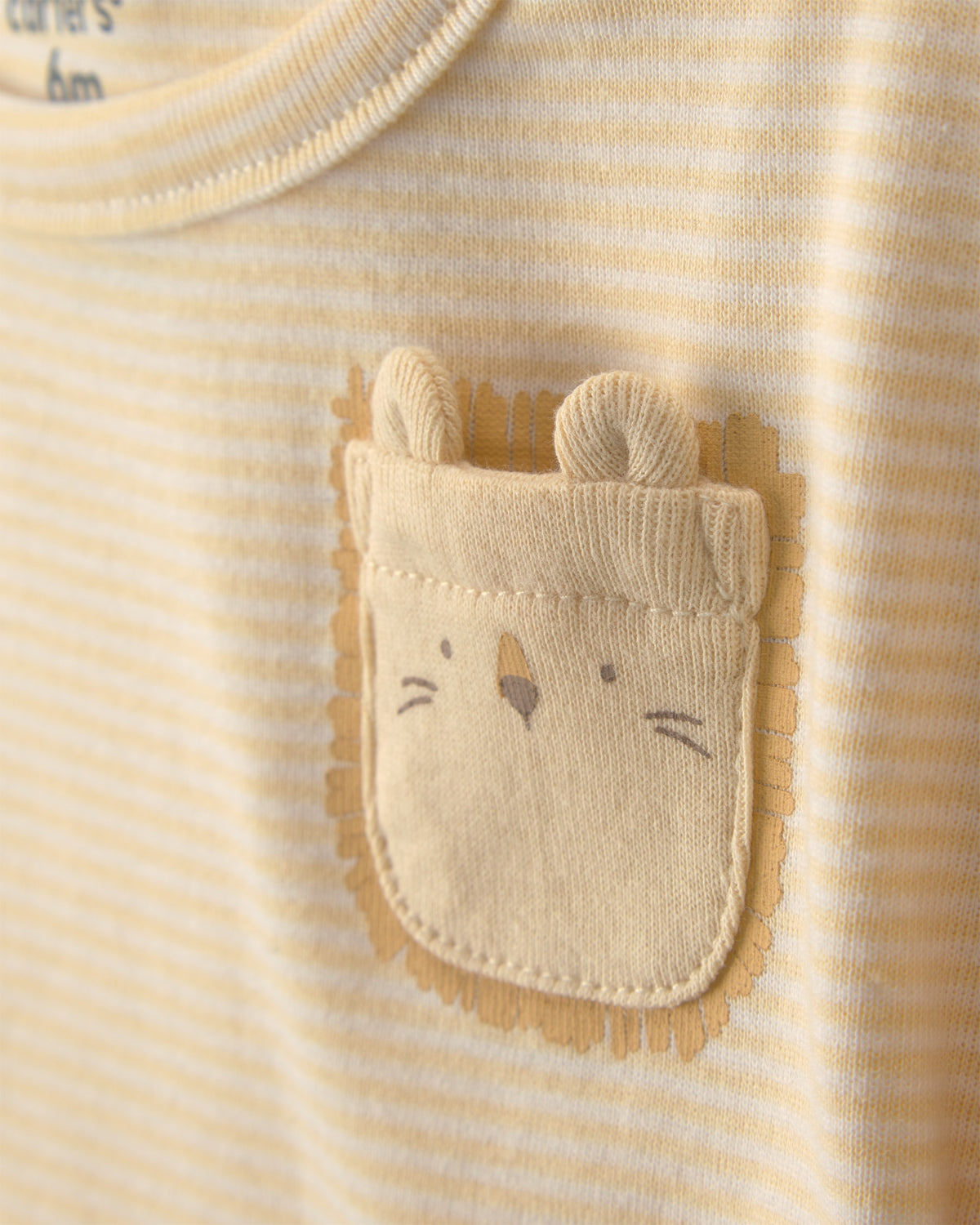 Paquete de 2 rompers de manga corta de leones - Amarillo