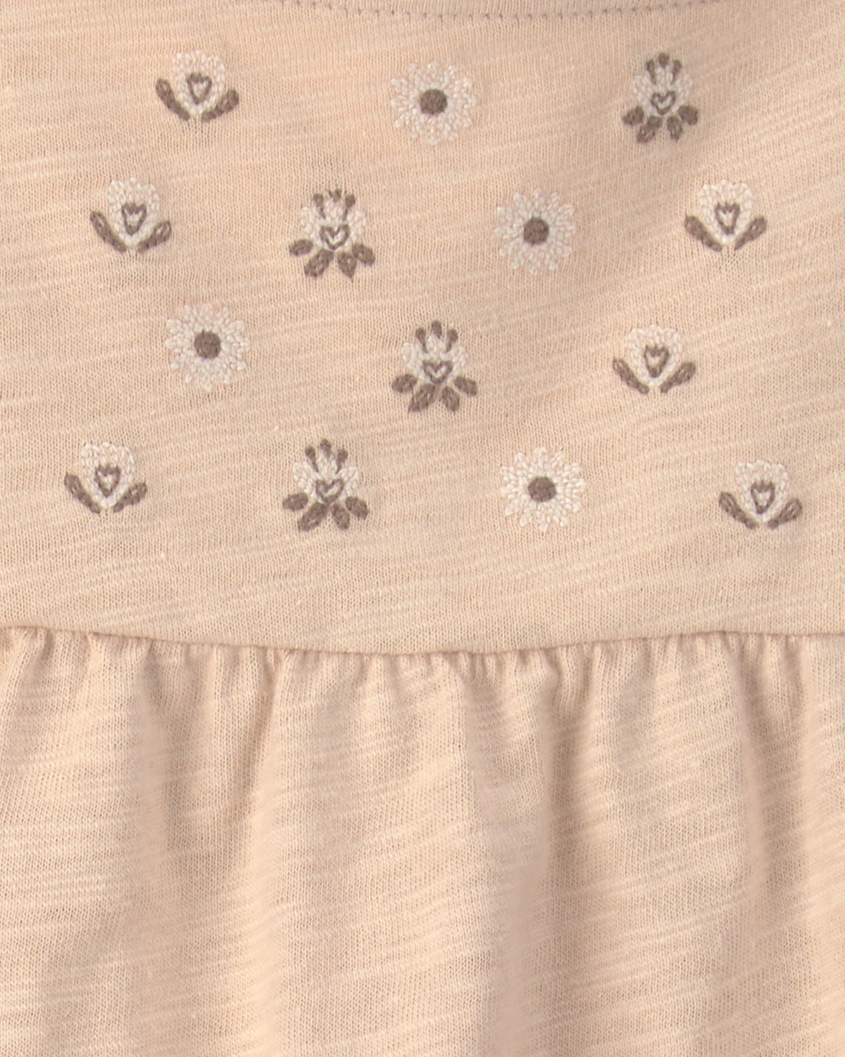 Conjunto De 2 Piezas Floral De Playera Sin Mangas Y Pantalón - Beige