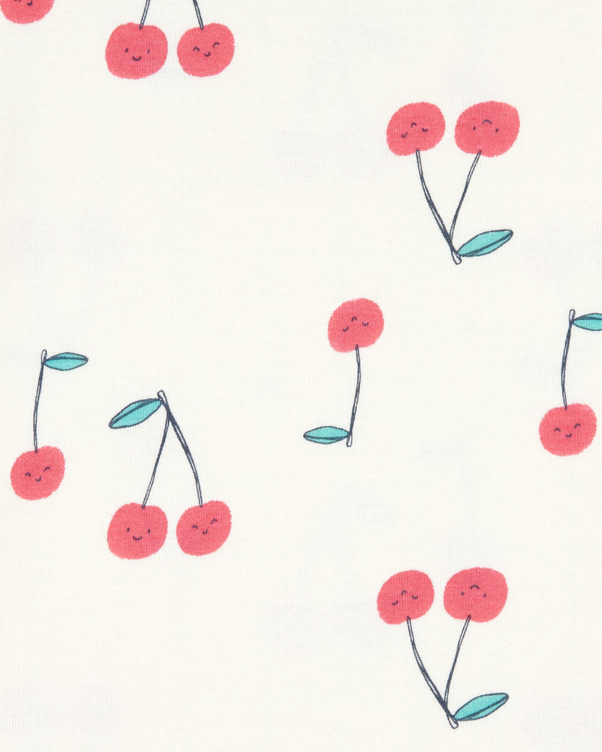 Pijama de 4 piezas de Algodón - Estampado Cerezas