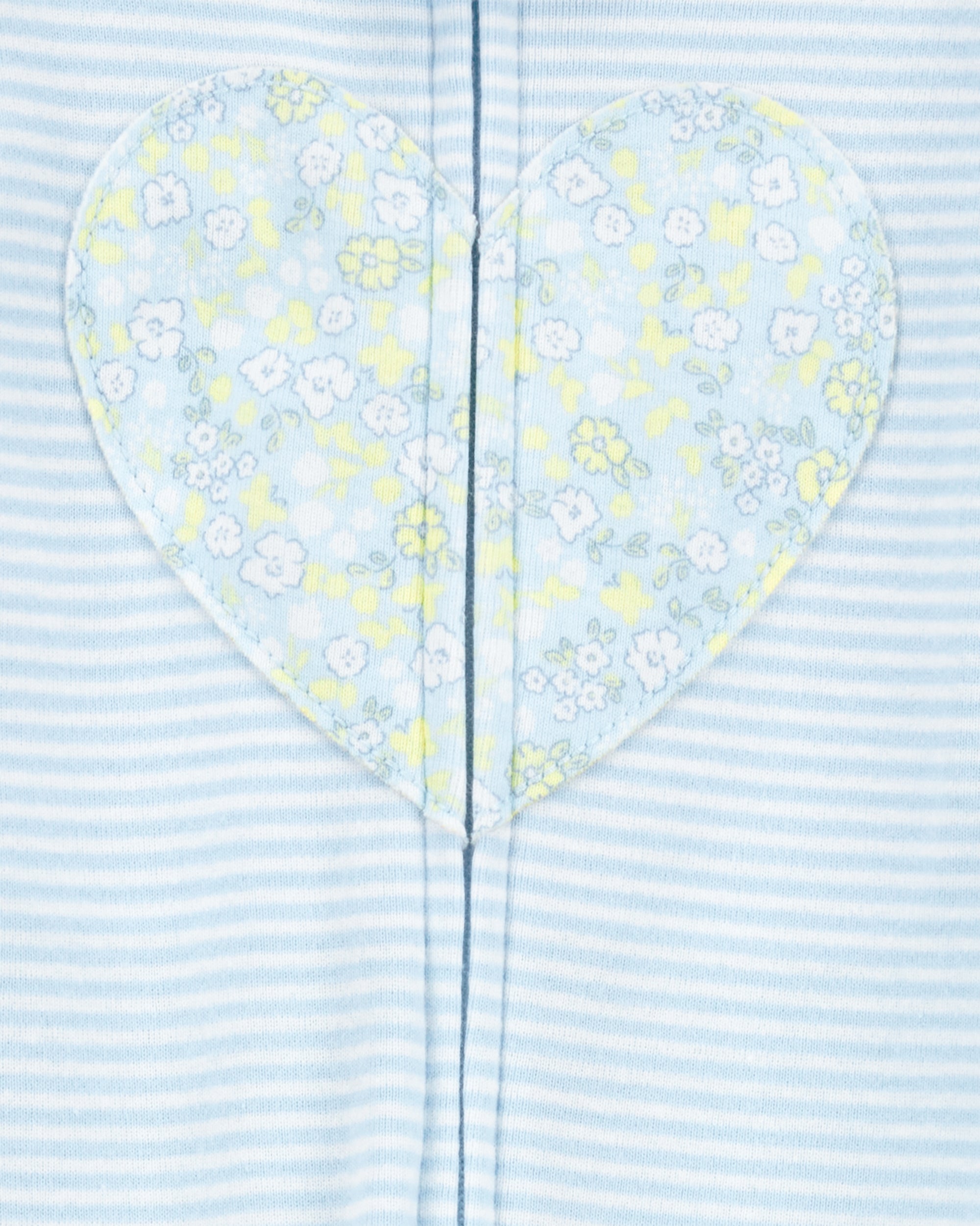 Pijama de Algodón De Ajuste Perfecto - Corazon Rayas - Azul