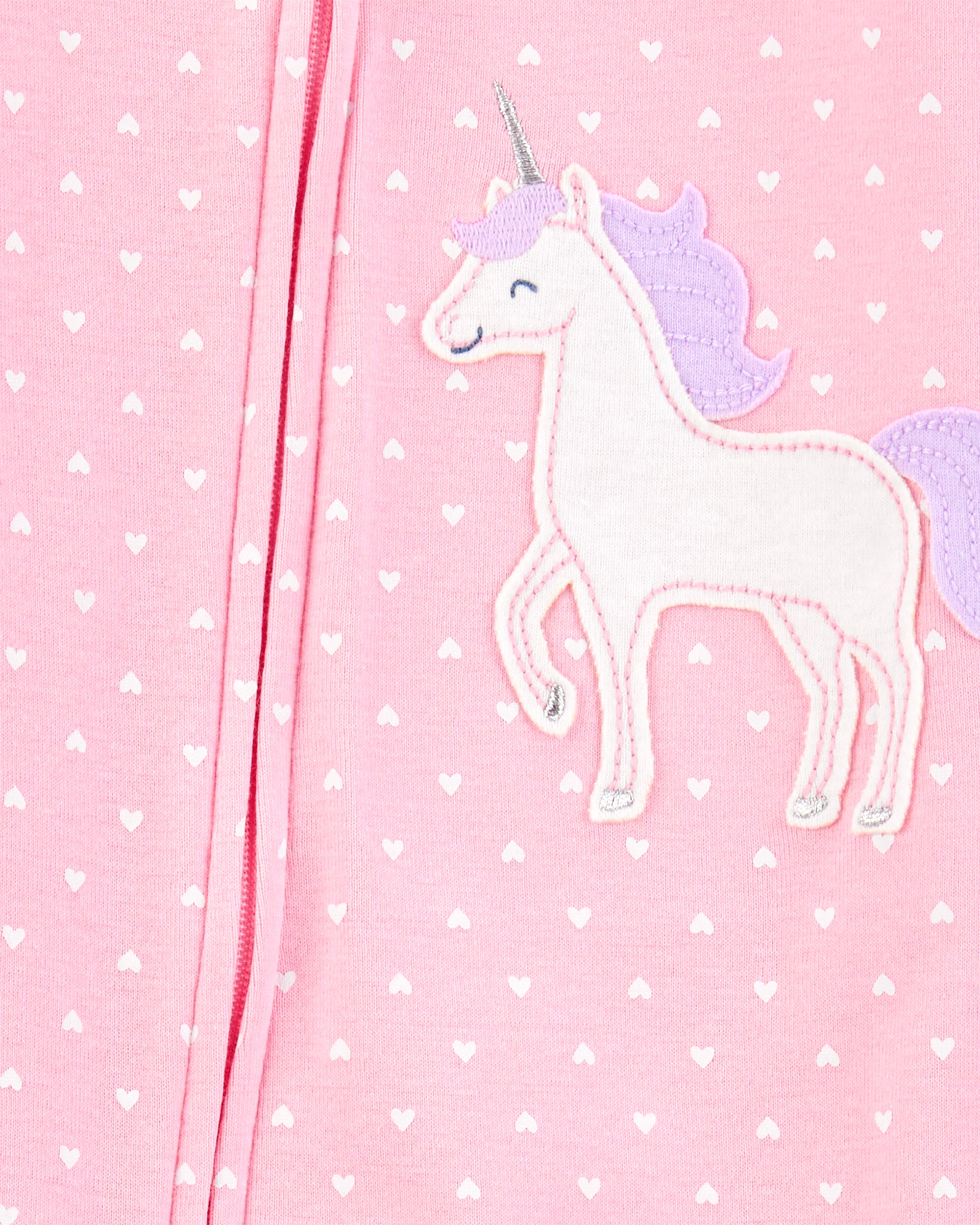 Pijama de Algodón De Ajuste Perfecto - Unicornio - Rosado