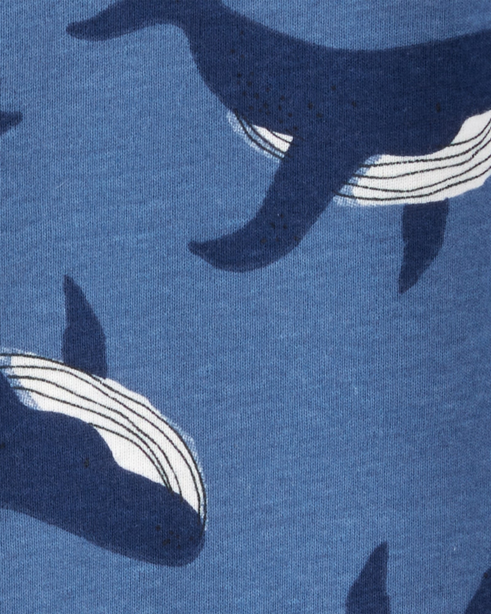 Pijama de Algodón De Ajuste Perfecto - Ballena - Azul