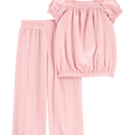 Conjunto de 2 piezas camisa y pantalón - Rosado
