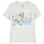 Playera Manga Corta - Dinosaurios - Gris