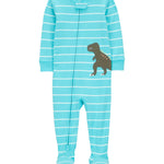 Pijama 100% Algodón De Ajuste Perfecto - Dinosaurio - Rayas