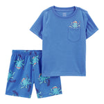 Pijama de 2 piezas con estampado de pulpo y corte holgado