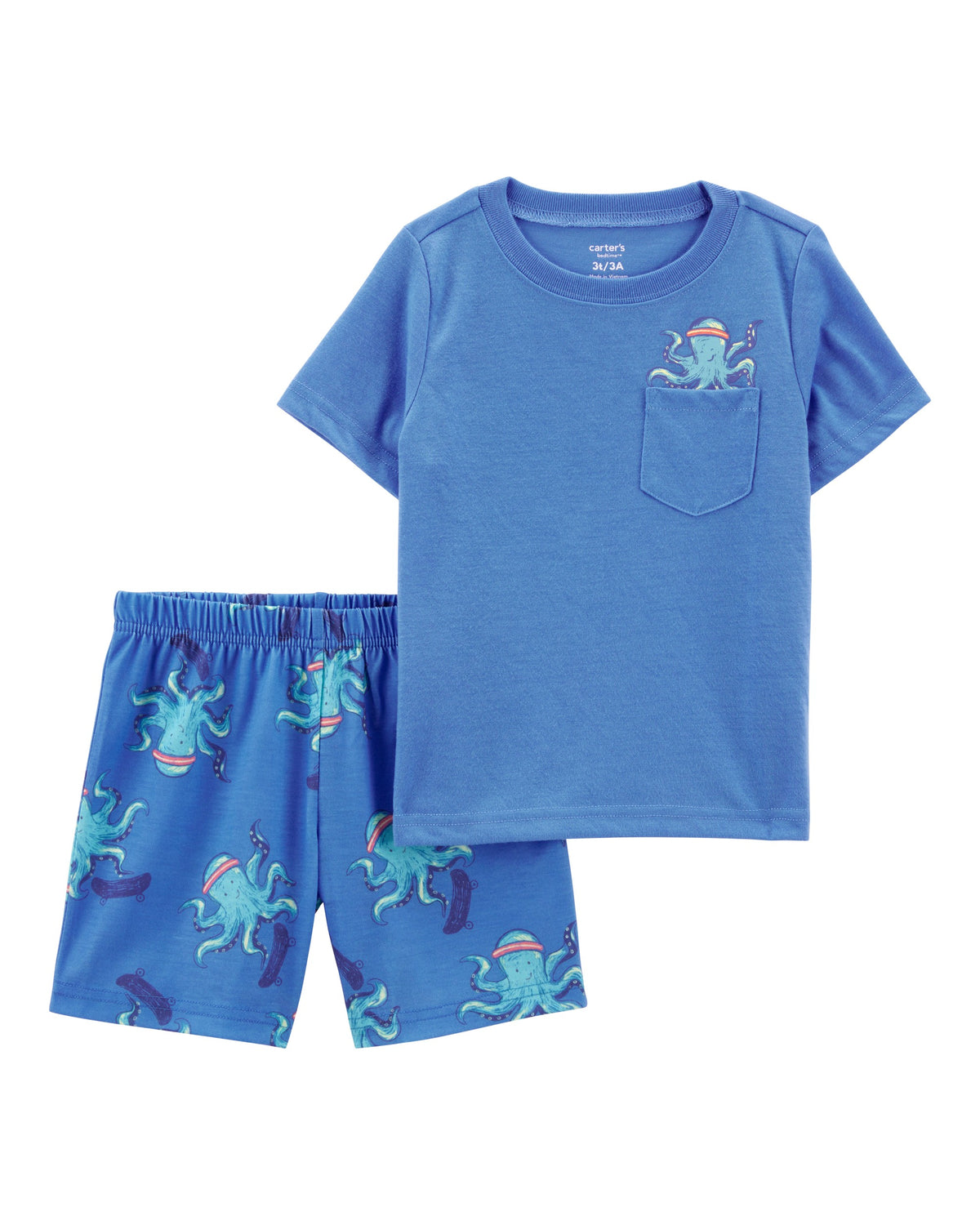 Pijama de 2 piezas con estampado de pulpo y corte holgado