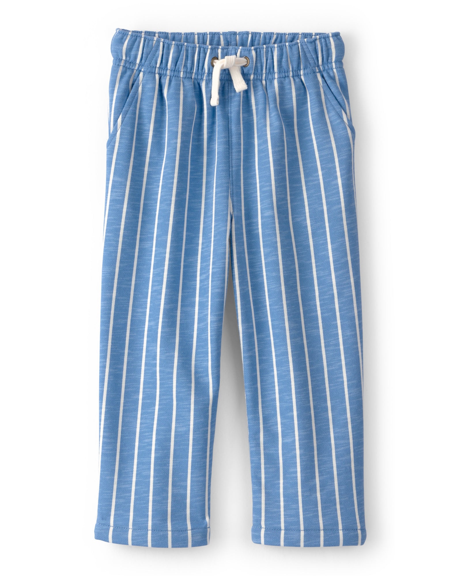 Pantalones de felpa francesa a rayas - Azul/Blanco