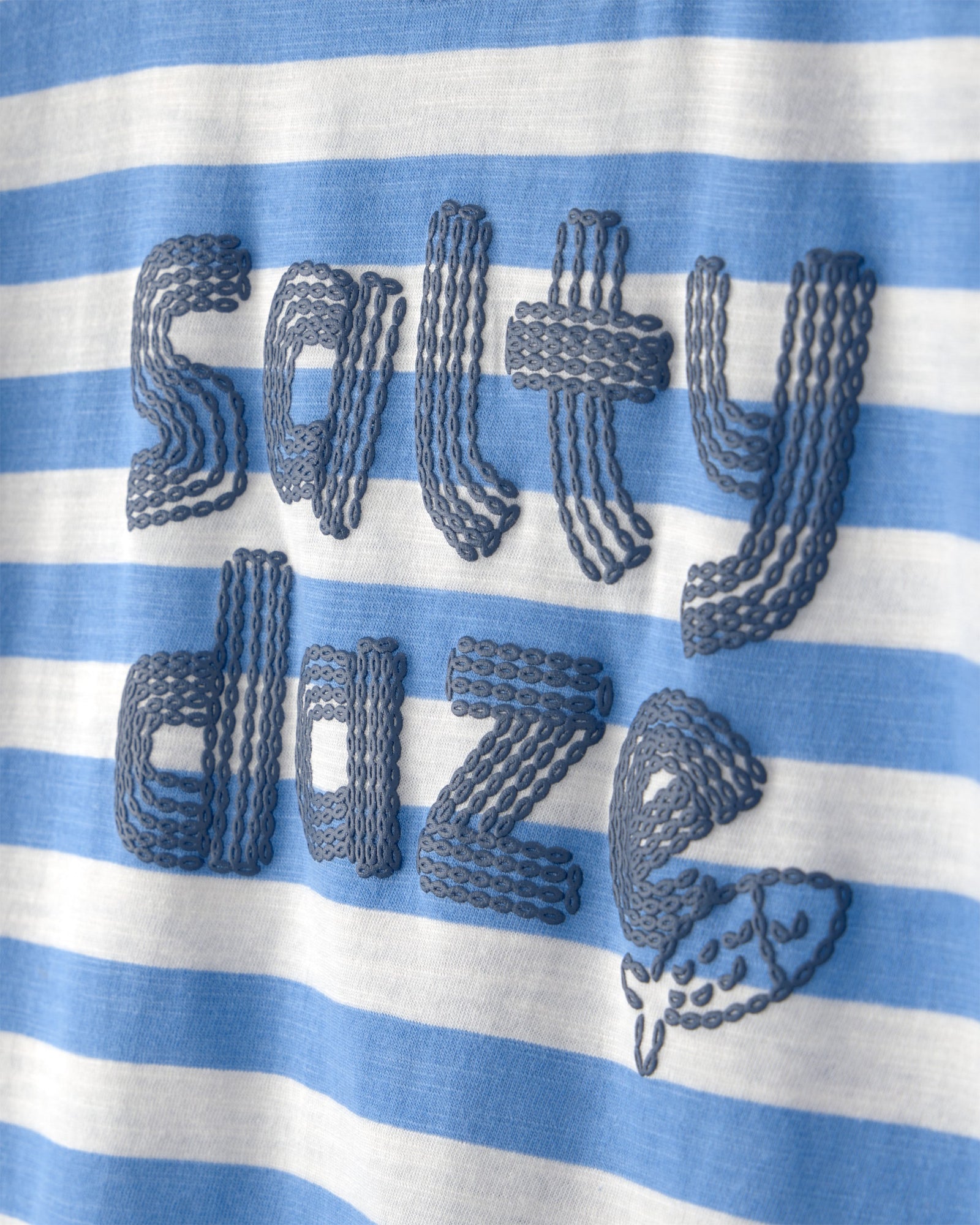 Playera Manga Corta - Rayas Con Gráfico 'Salty Daze'