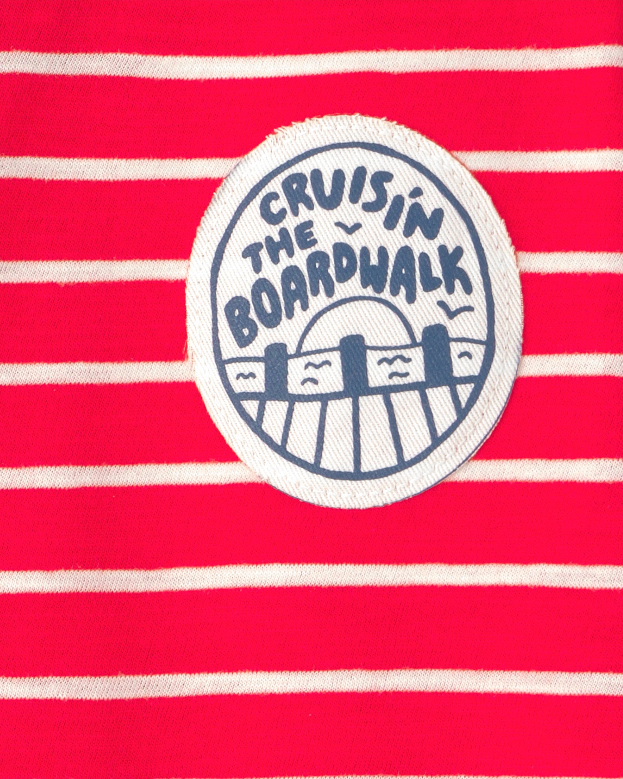 Playera Manga Corta - Rayas - Roja