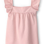 Playera de Popelina con Manga Volante - Rosado