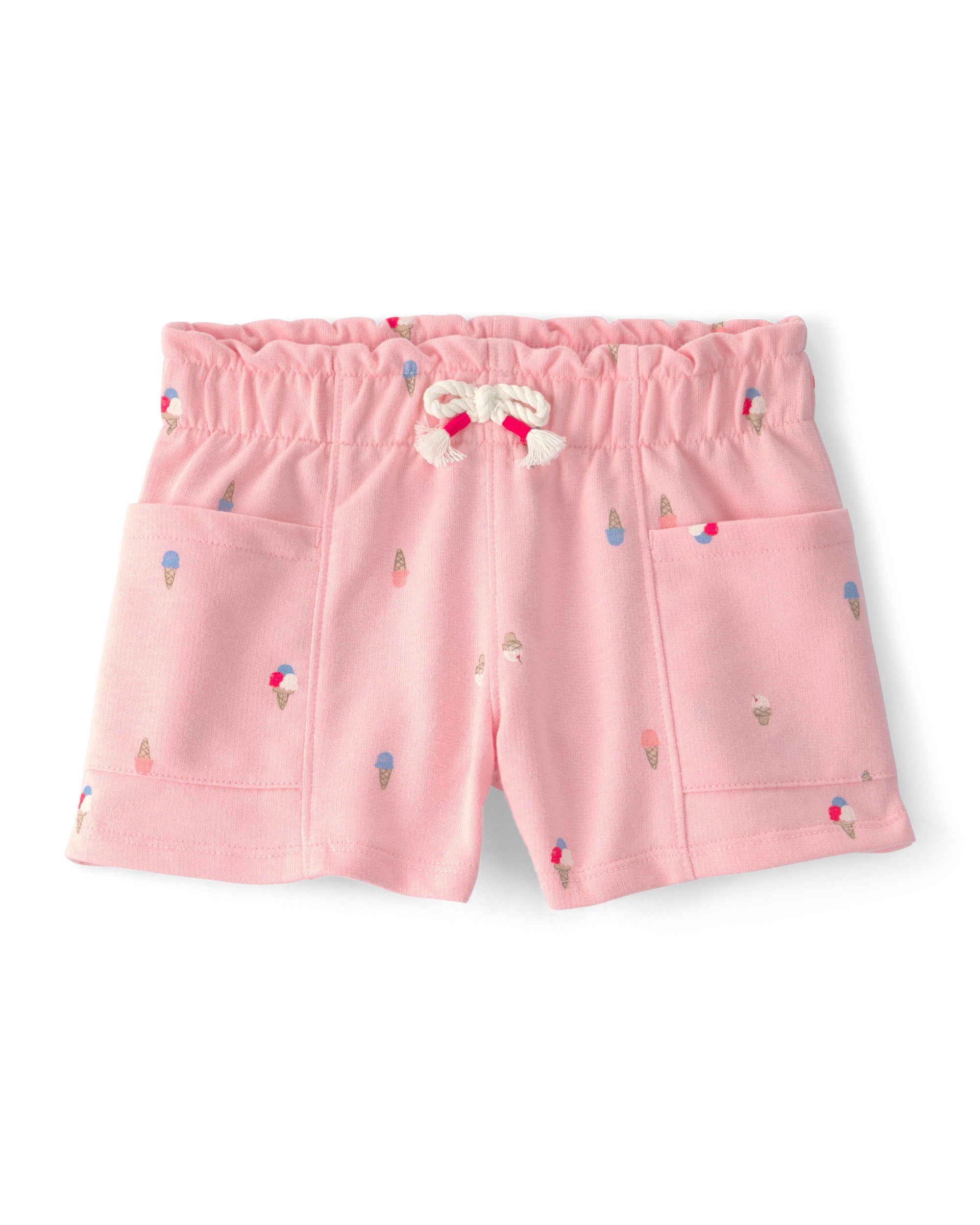 Shorts de felpa francesa - estampado de helado - rosa
