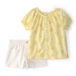 Conjunto De 2 Piezas De Playera Con Conchitas Y Short - Multi