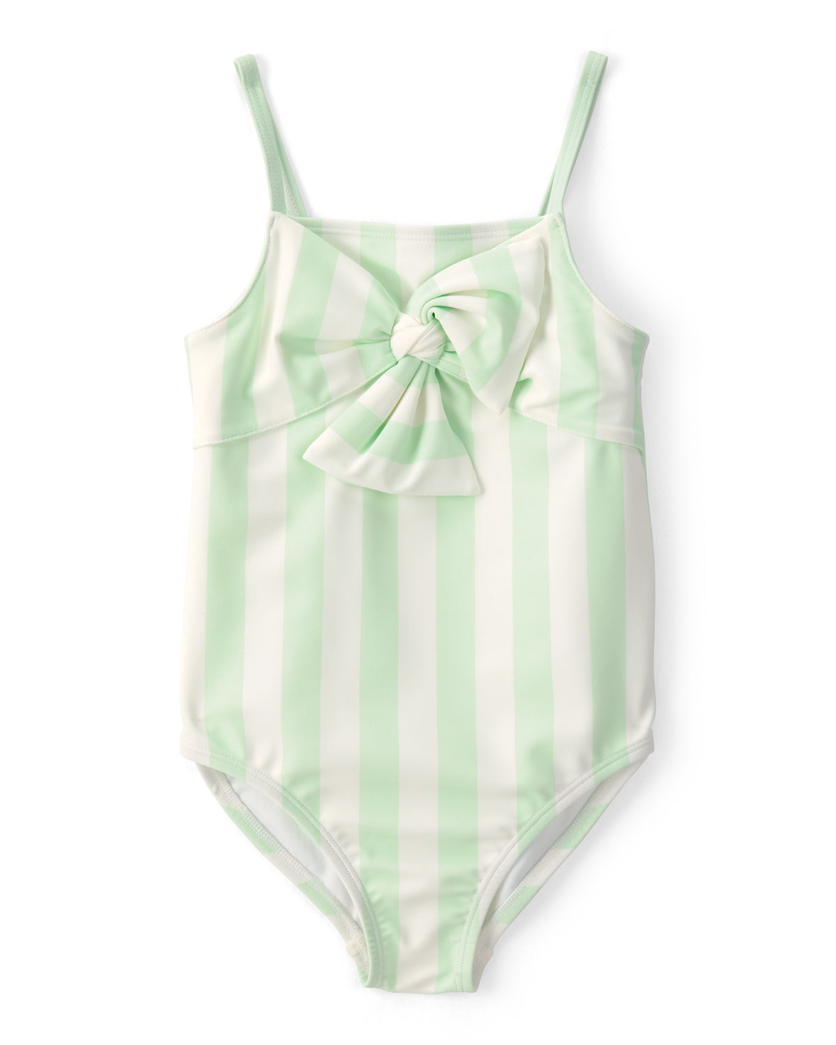Traje De Baño De 1 Pieza A Rayas Verde/Marfil - Multi