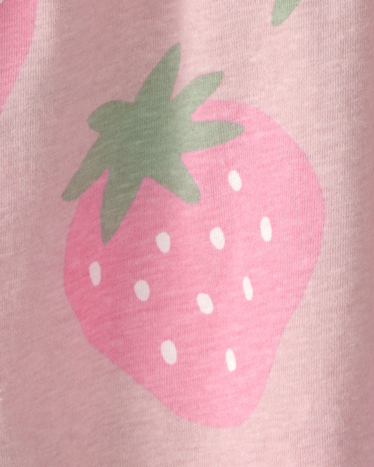 Vestido de Manga Corta con Fresas - Rosado