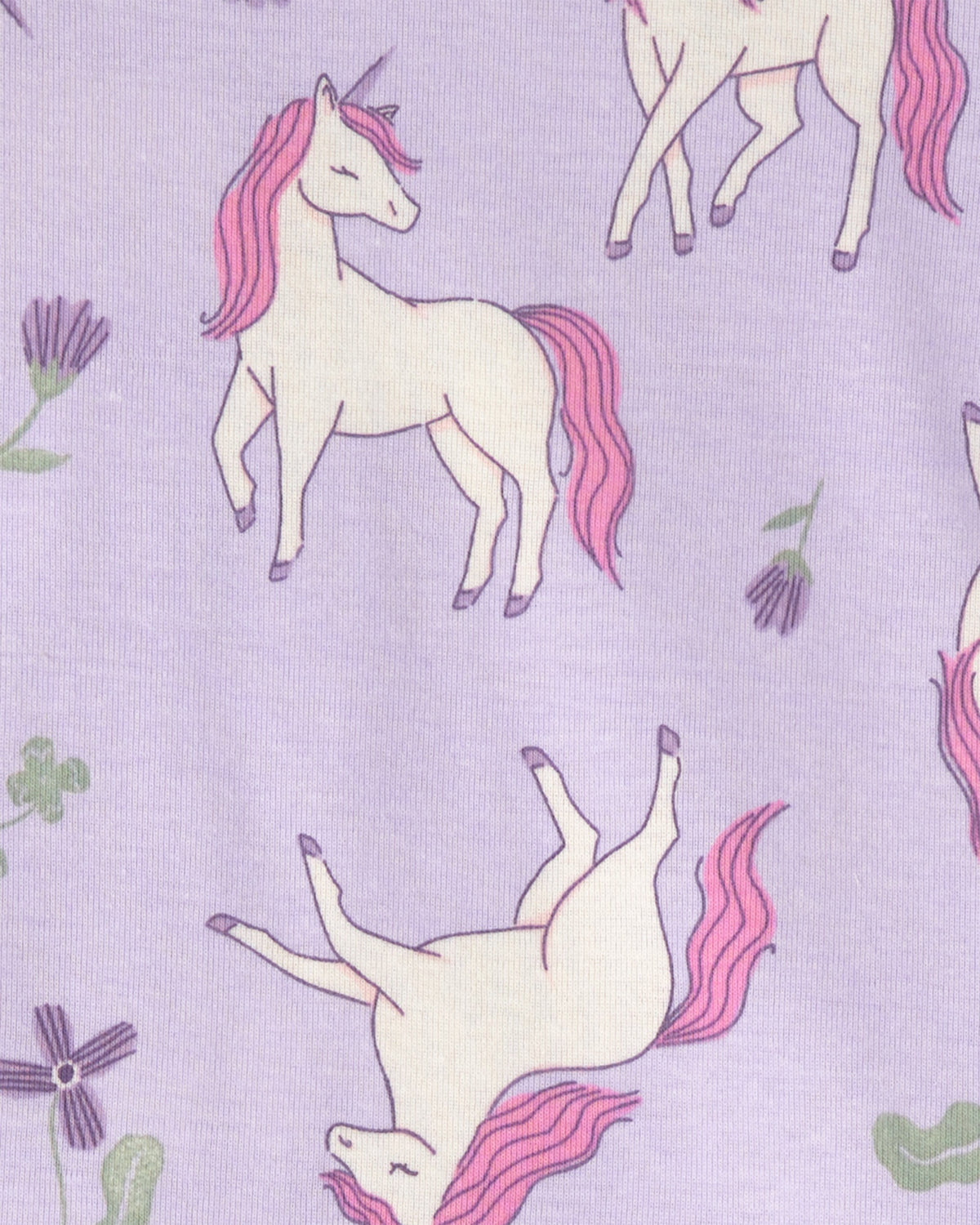 Pijama De Algodón 4 Piezas Con Unicornio - Multi