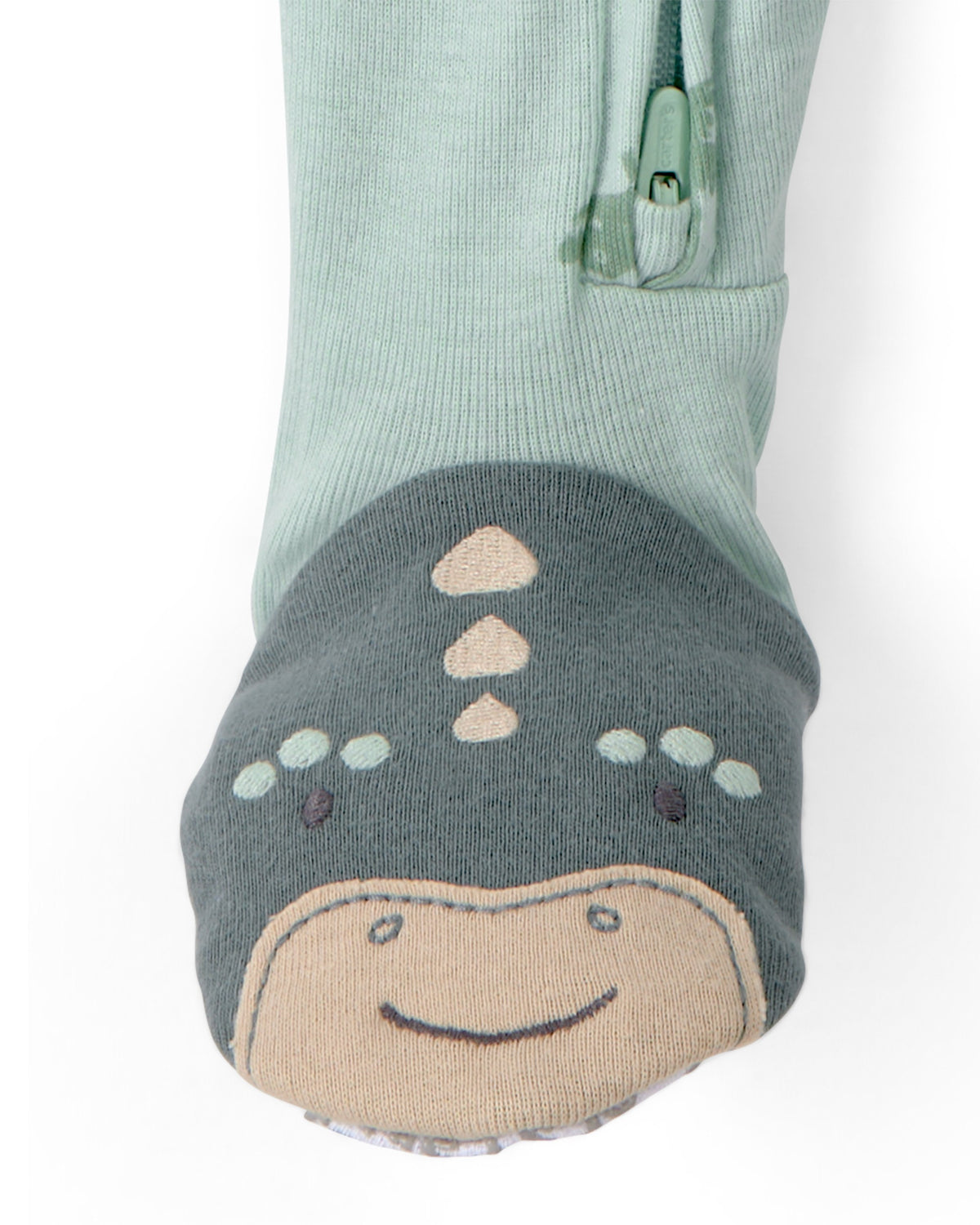 Pijama de 1 Pieza de Algodón 100% Ajuste Ceñido - Dinosaurios - Verde