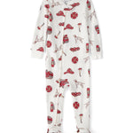 Pijama de 1 Pieza de Algodón 100% Ajuste Ceñido - Camión de Bomberos - Blanco