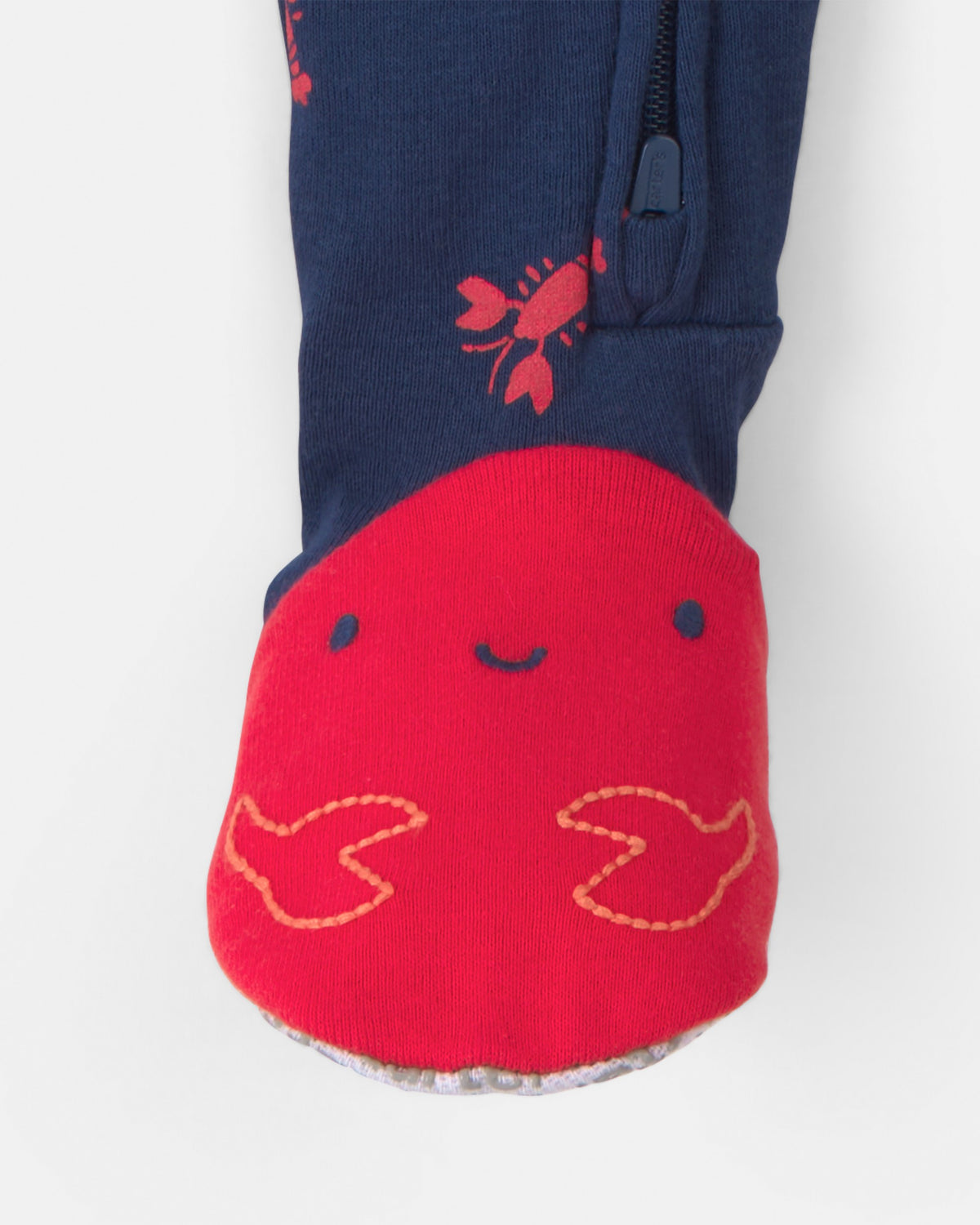 Pijama De Algodón De Ajuste Ceñido Con Langosta Azul - Multi