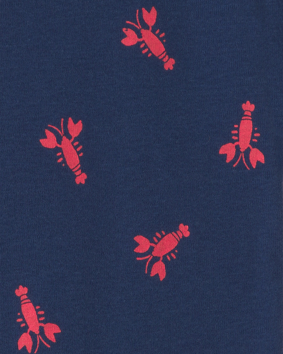 Pijama De Algodón De Ajuste Ceñido Con Langosta Azul - Multi