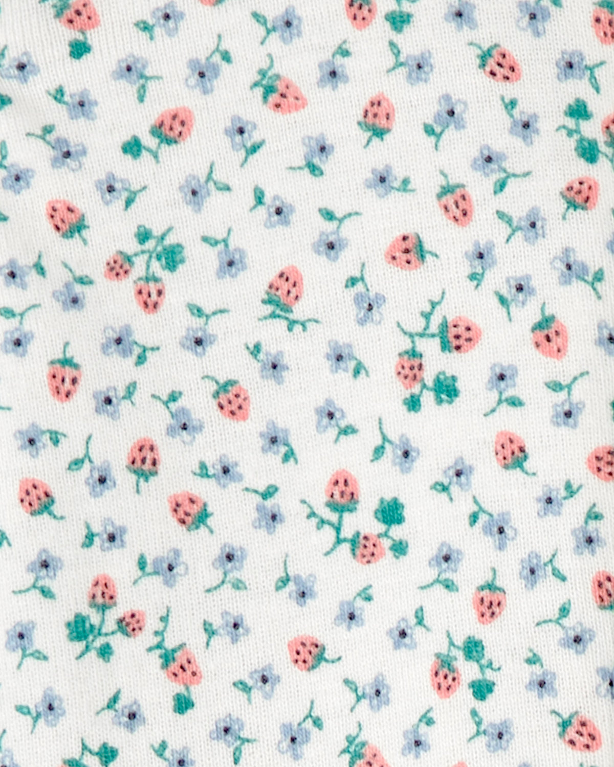 Pijama de 1 Pieza de Algodón 100% Ajuste Ceñido - Fresas