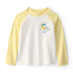 Playera Para Nadar De Manga Corta Con Limones - Blanco