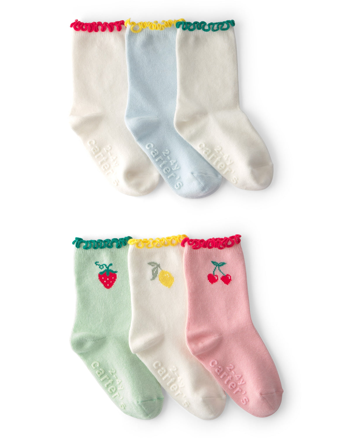 Paquete De 6 Pares De Calcetines Con Frutas - Multi
