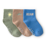 Paquete De 3 Pares De Calcetines Tobilleros Con Dinosaurio - Multi