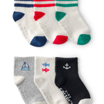 Paquete De 6 Pares De Calcetines Estampado Marino - Multi