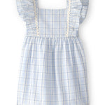 Vestido Con Volantes A Cuadros Azul - Multi