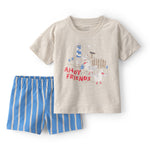 Conjunto De 2 Piezas De Playera Con Gaviota Y Short