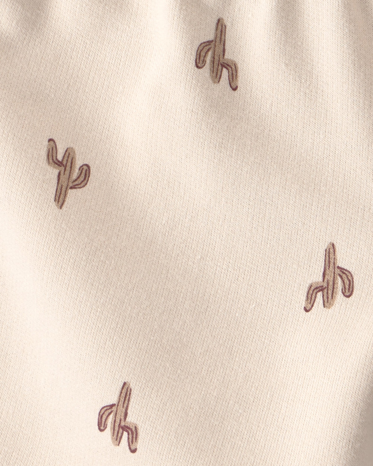 Conjunto de 2 Piezas Henley de Cactus y Short - Café