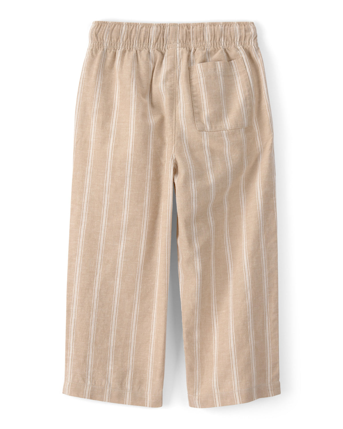 Pantalón De Lino A Rayas Marrón - Multi