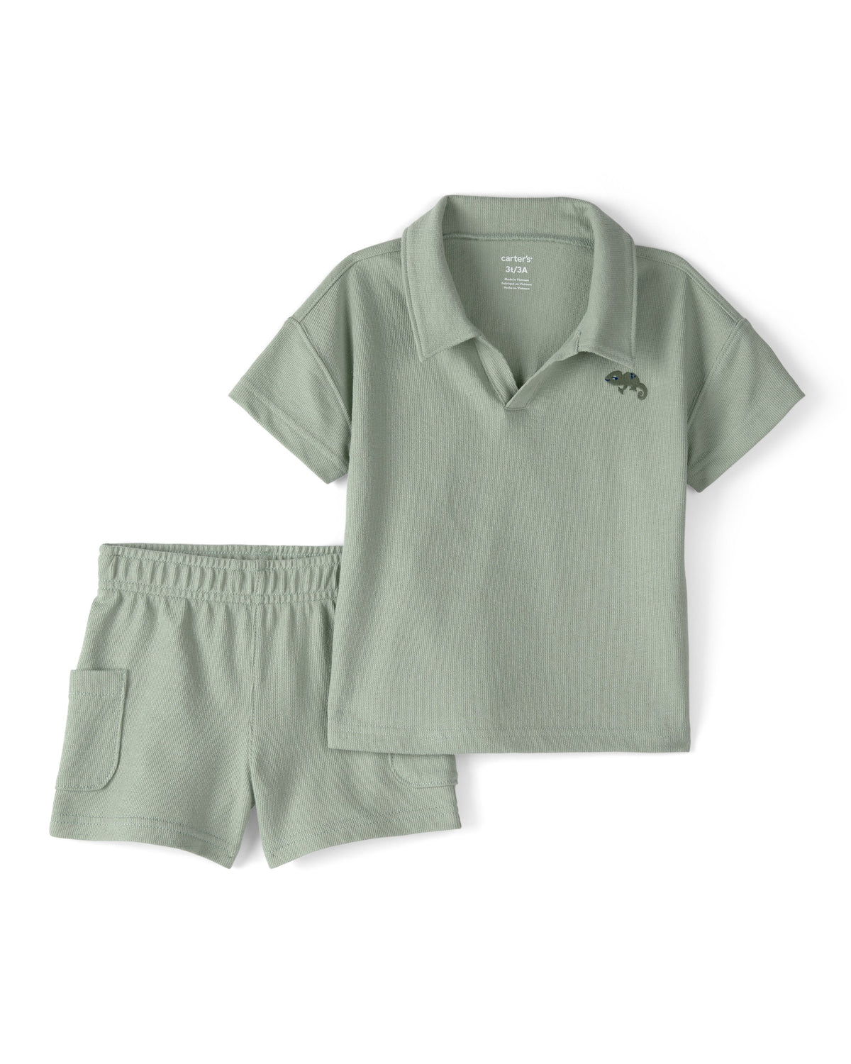 Conjunto De 2 Piezas De Playera Y Short Verde - Multi