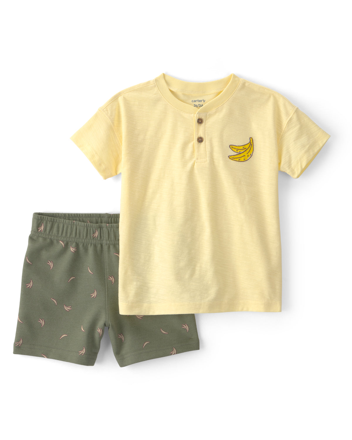 Conjunto De 2 Piezas De Playera Con Plátanos Y Short - Multi