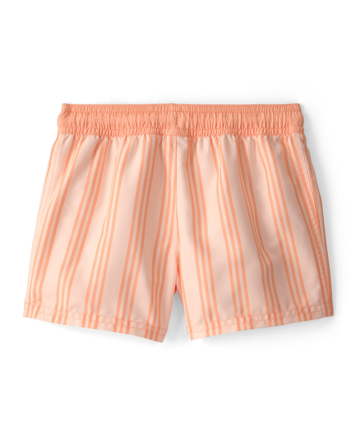 Short de Baño a Rayas - Naranja