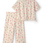 Conjunto De 2 Piezas De Playera De Manga Corta Y Pantalón - Multi