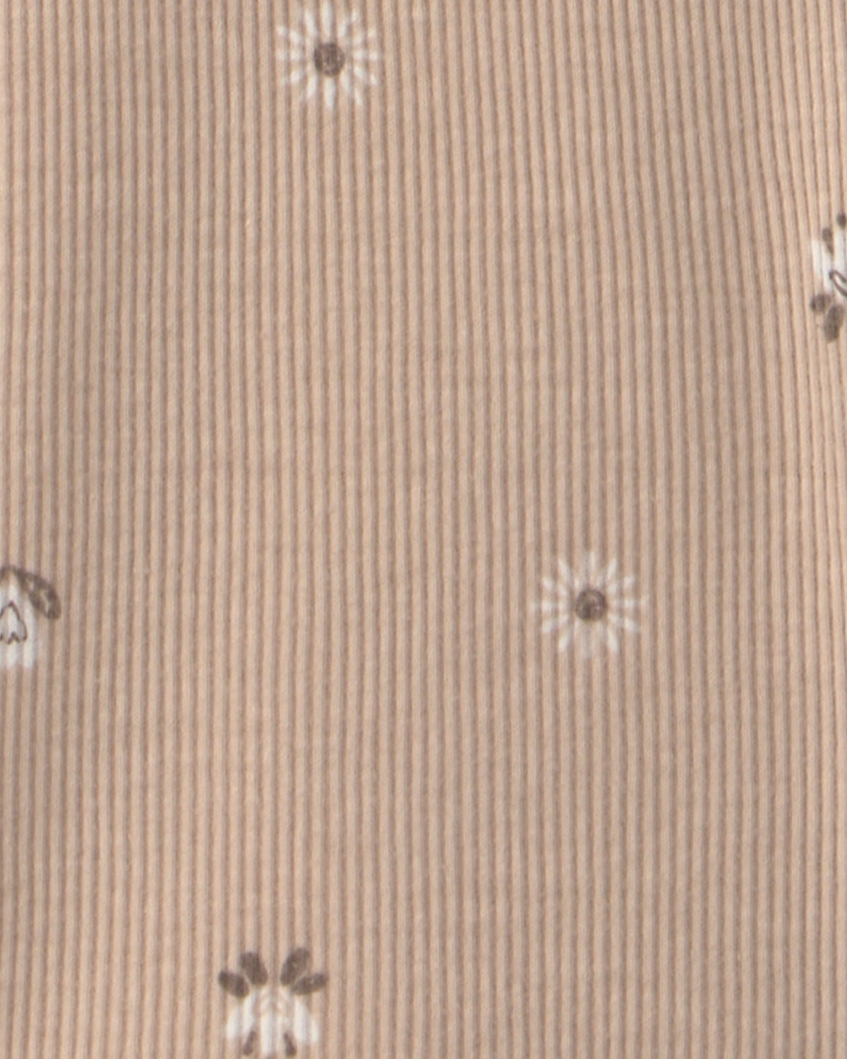 Conjunto De 2 Piezas Floral De Playera Sin Mangas Y Pantalón - Beige